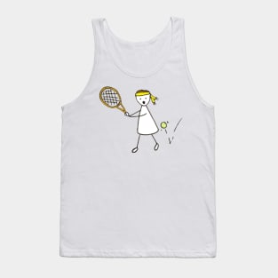 Tennis player cute comic character Tank Top